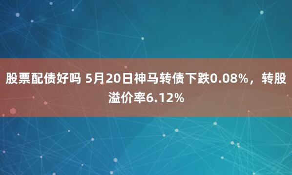 股票配债好吗 5月20日神马转债下跌0.08%，转股溢价率6.12%